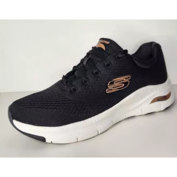 TENIS SKECHERS 149057 PTO/ROSA/DOURADO 
