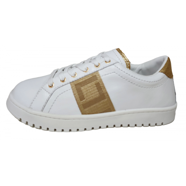 TENIS LUZ DA LUA 60420004 BIANCO/GOLD 