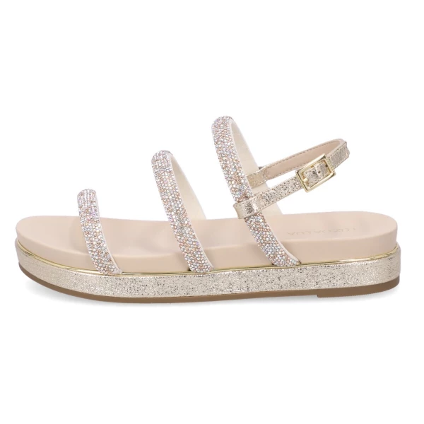SANDALIA LUZ DA LUA 58890007 VENUS/CRISTAL/OURO/OURO 