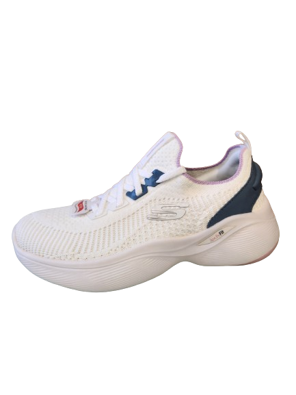 TENIS SKECHERS 149986 BRANCO/AZUL MARINHO/VERDE LIMA 