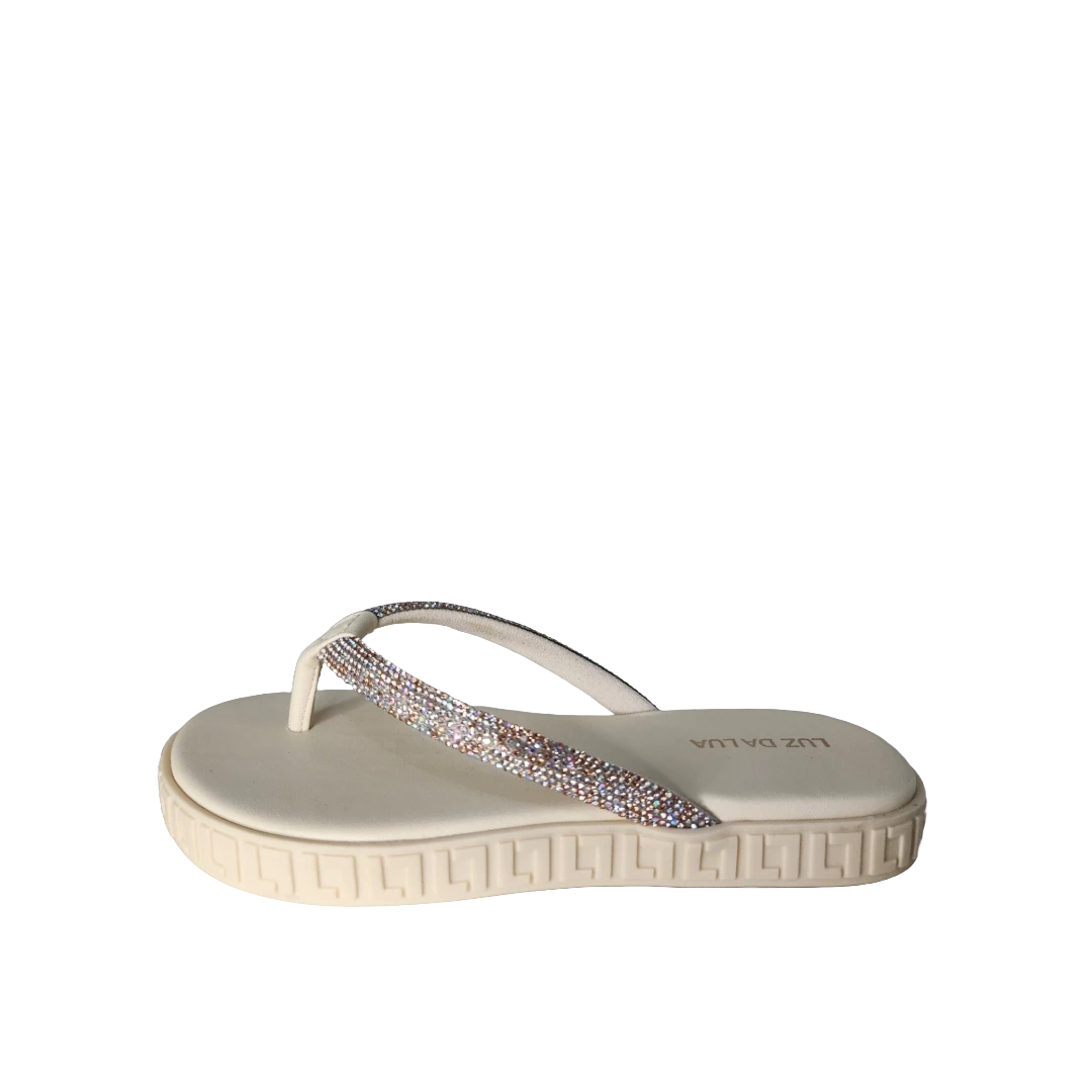 CHINELO LUZ DA LUA 60310002 CRISTAL MARFIM 